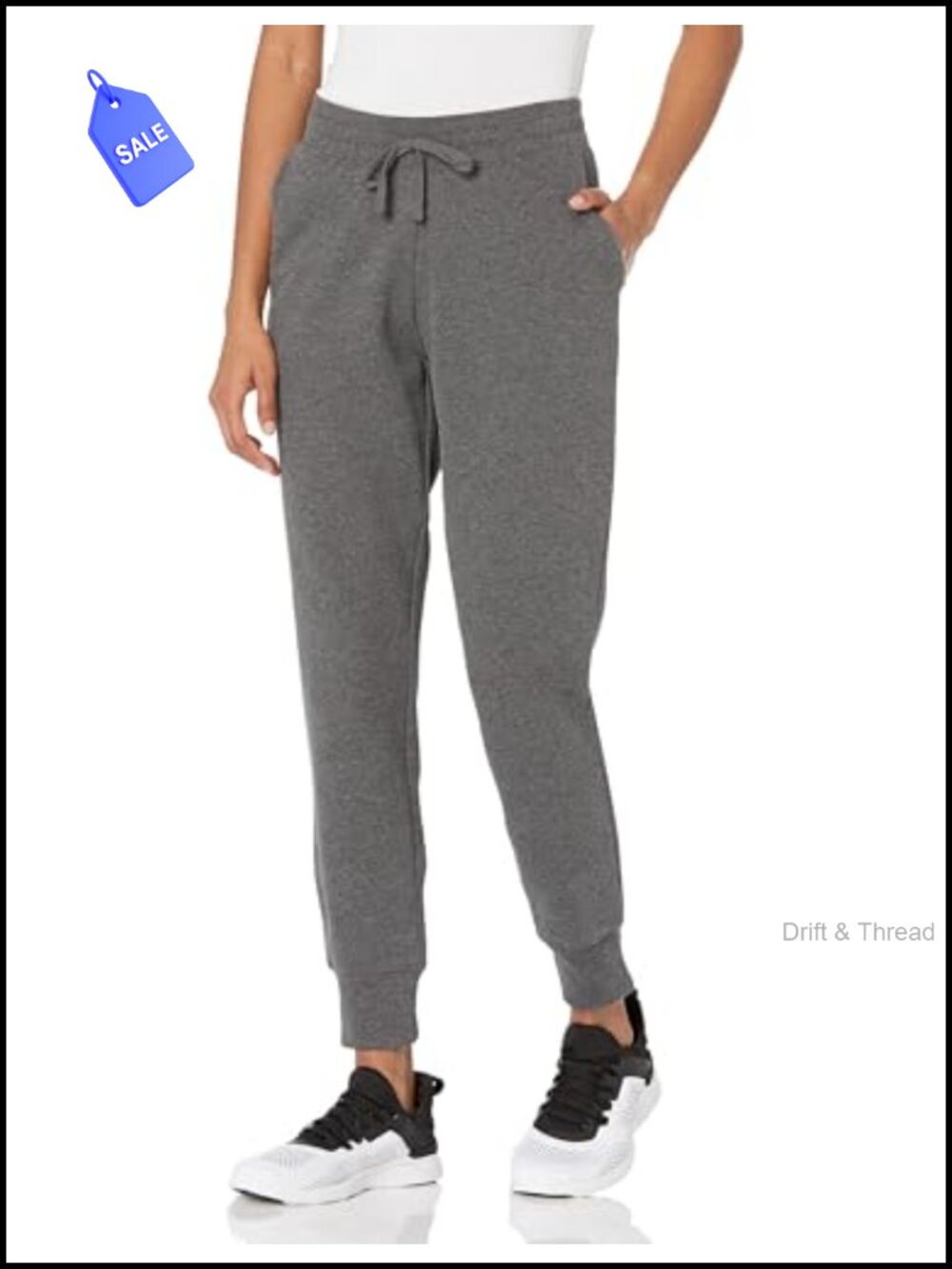 Cotton Blend Jogger Sweatpants with Drawstring Plus Size Regular Fit